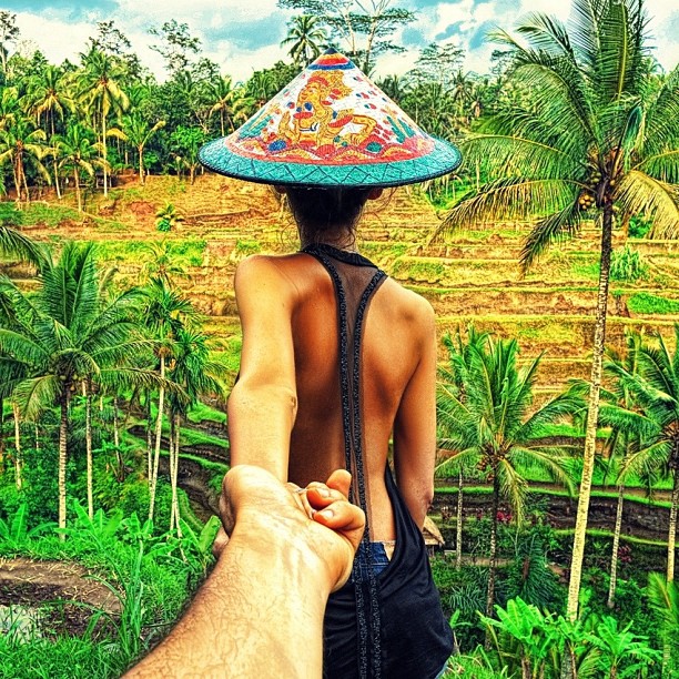 follow me to the Bali rice fields